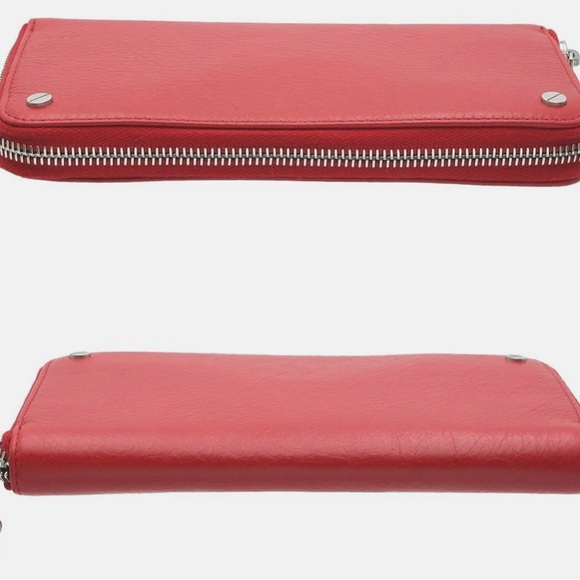 BALENCIAGA Leather Zippy Long Wallet in Red - Picture 3 of 10